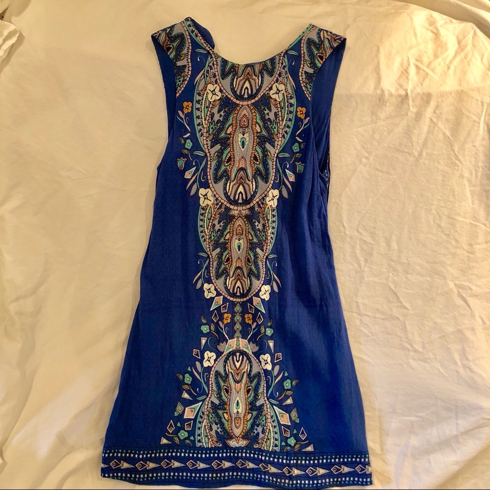 Urban Outfitters Ecoté xs blue pattern dress